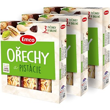 

Emco Tyčinka s ořechy a pistácií 3x35g