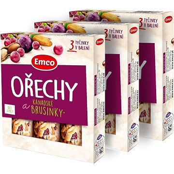 

Emco Tyčinka s ořechy a kanadskými brusinkami 3x35g