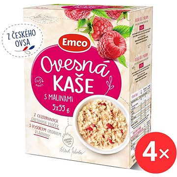 

Emco Ovesná kaše s malinami 4 x (5x55g)