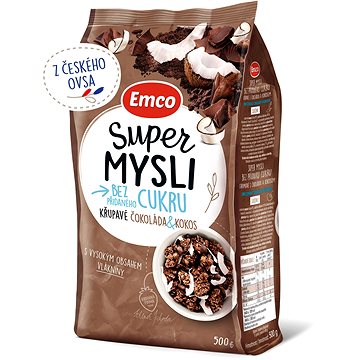 

Emco Super mysli bez přidaného cukru čokoláda a kokos 500g