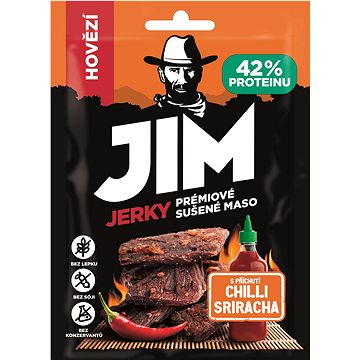 

Jim Jerky hovězí s příchutí Chilli Sriracha 23 g