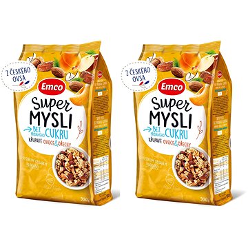 

Emco Super mysli bez přidaného cukru ovoce & ořechy 2 x 500g
