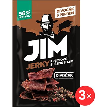 

Jim Jerky divočák s pepřem 3 x 23 g