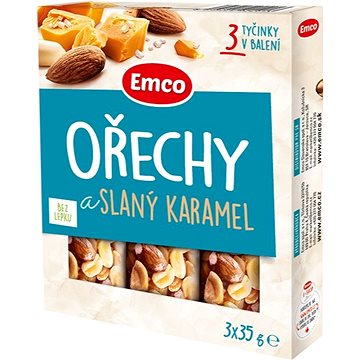 

Emco Tyčinka s ořechy a slaným karamelem 3x35g