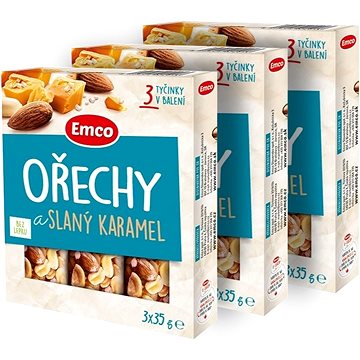 

Emco Tyčinka s ořechy a slaným karamelem 3x35g