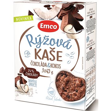 

Emco Rýžová kaše čokoláda & kokos, 3 × 45 g