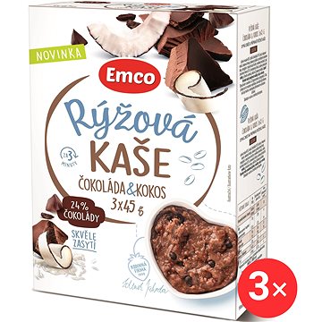 

Emco Rýžová kaše čokoláda & kokos, 3 x (3 × 45 g)