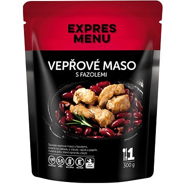 

Expres Menu Vepřové maso s fazolemi a lečem 300 g