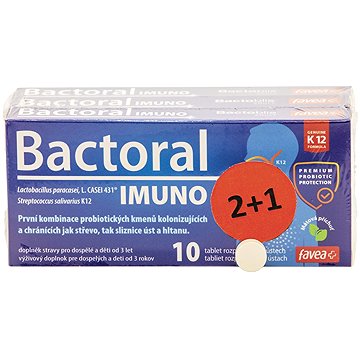 

Favea Bactoral Imuno 10 tablet, 2 + 1 zdarma