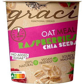 

Graci Funkční ovesná kaše s malinami a chia semínky 50 g