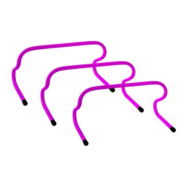 

Fitnessline Tréninkové překážky růžové, 3 ks, 23 cm