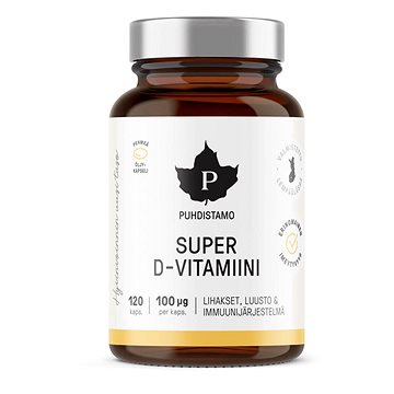 

Puhdistamo Super Vitamin D 4000 IU 120 kapslí