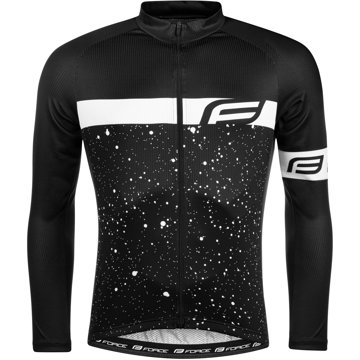 

Force Spray dres dlouhý rukáv, černo-bílý M