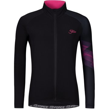 

Force Ridge Lady dres, dlouhý rukáv, černo-růžový M