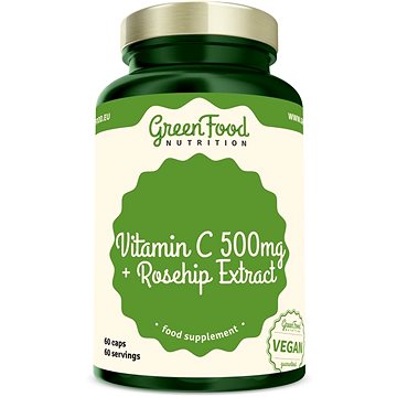 

GreenFood Nutrition Vitamín C 500mg + Extrakt ze šípků 60 kapslí
