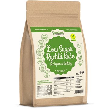 

GreenFood Nutrition Low Carb Rychlá kaše ovesná, 500g