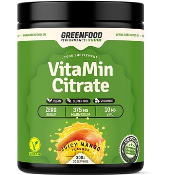 GreenFood Nutrition Performance VitaMin Citrate Juicy mango 300g - Multivitamín