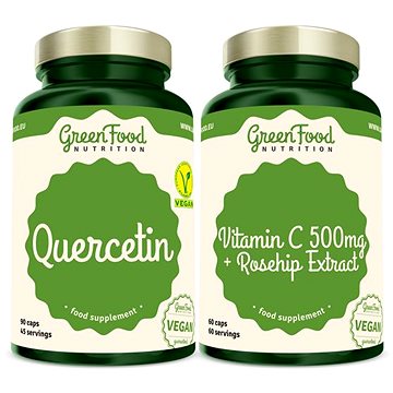 

GreenFood Nutrition Quercetin 90cps +Vitamin C 500mg 60cps.