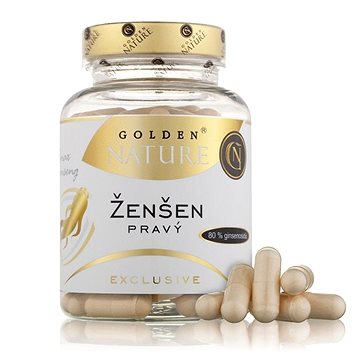 

Golden Nature Exclusive Ženšen pravý 80% ginsenosidů 100 cps.