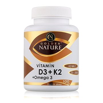 

Golden Nature Vitamin D3 2000 I.U. + K2 MK-7 + Omega 3 100 cps.