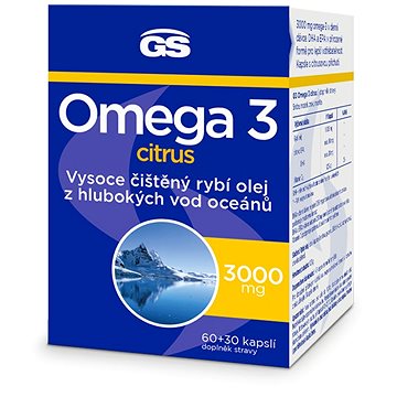

GS Omega 3 citrus, 60+30 kapslí