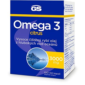

GS Omega 3 citrus, 100+50 kapslí