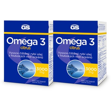 

GS Omega 3 citrus, 2 x 100+50 kapslí