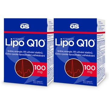 

GS Koenzym Lipo Q10 100 mg, 2 x 60 kapslí