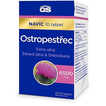 

GS Ostropestřec 6500 mg, 60 + 10 tablet navíc