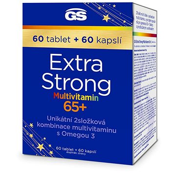 

GS Extra Strong Multivitamin 65+, 60 tablet + 60 kapslí + dárek
