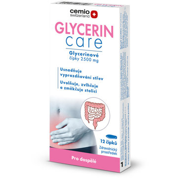 

Cemio Glycerin care 2500 mg, 12 čípků