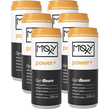 

GymBeam Moxy Power+ Energy Drink 6 x 330ml, mango a marakuja