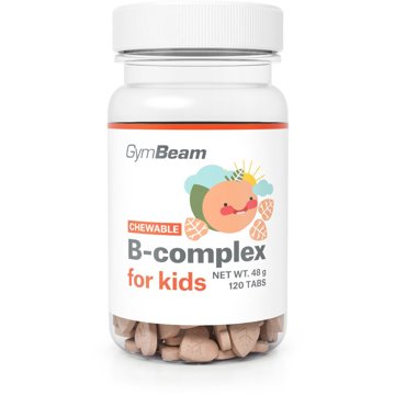

GymBeam B-komplex, tablety na cucání pro děti meruňka 120 tablet