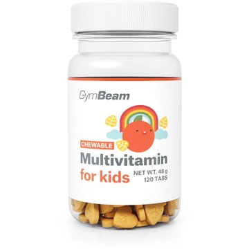 

GymBeam Multivitamín, tablety na cucání pro děti pomeranč 120 tablet