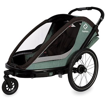 

HAMAX Cocoon 2v1 dvoumístný vč. ramena + sada kočárku - Green/black