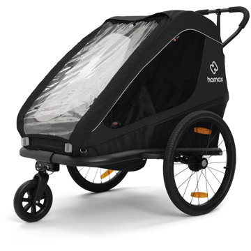 

HAMAX Traveller dvoumístný za kolo vč. ramena + kočárkový set Black