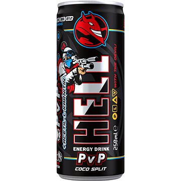 HELL Gamer PvP Coco Split 0,25l - Energetický nápoj