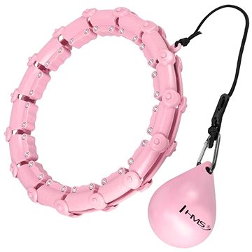 

HMS HHW02 masážní hula hoop obruč se závažím, růžová