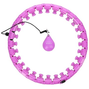 

HHW12 plus size fialová masážní hula hop obruč se závažím HMS