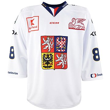 

CCM Reprezentační dres s reklamou bílý Pastrňák, Senior, L
