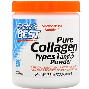

Doctor's Best Pure Collagen (kolagen typu I a III), čistý prášek, 200 g