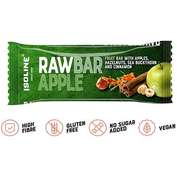 Isoline Raw bar Apple 45 g - Raw tyčinka