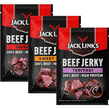 

Jack Links Beef jerky, mix příchutí, 3 x 60 g
