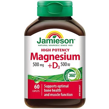 

JAMIESON Hořčík 500 mg s vitaminem D 500 IU 60 tablet