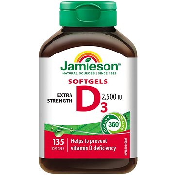 

JAMIESON Vitamín D3 2500 IU 135 tablet