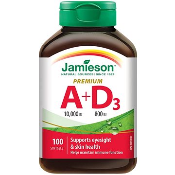 

JAMIESON Vitamíny A + D 10000/800 IU Premium 100 kapslí