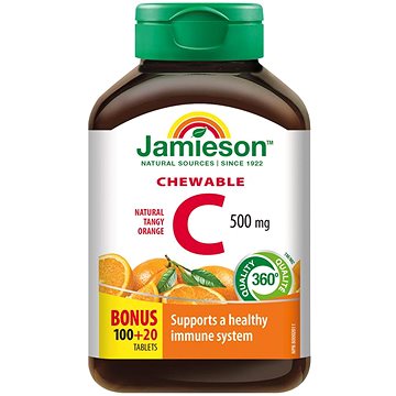 

JAMIESON Vitamín C 500 mg pomeranč 120 cucacích tablet