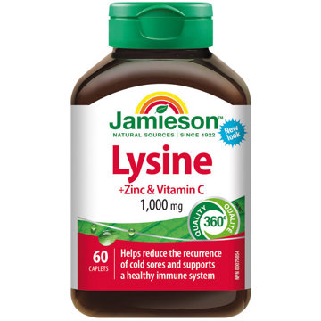 

Jamieson Lysin 1000 mg se zinkem a vitaminem C 60 tablet