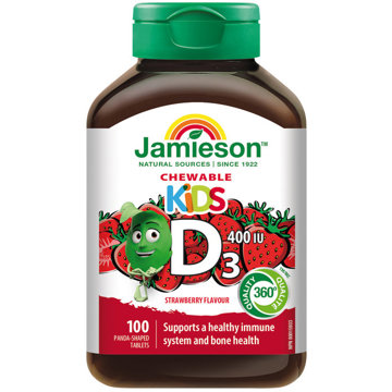 

Jamieson Vitamín D3 Kids jahoda 100 cucacích tablet