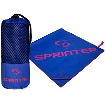 SPRINTER ručník z mikrovlákna 100x160 cm, modro-růžový - Ručník